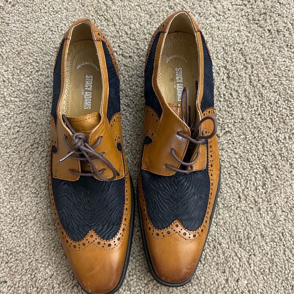 Stacy Adams Men's Tan and Black Oxford Shoes